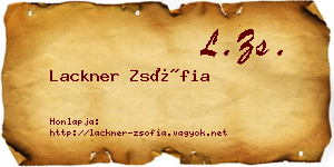 Lackner Zsófia névjegykártya