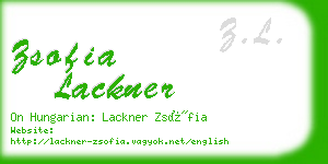 zsofia lackner business card